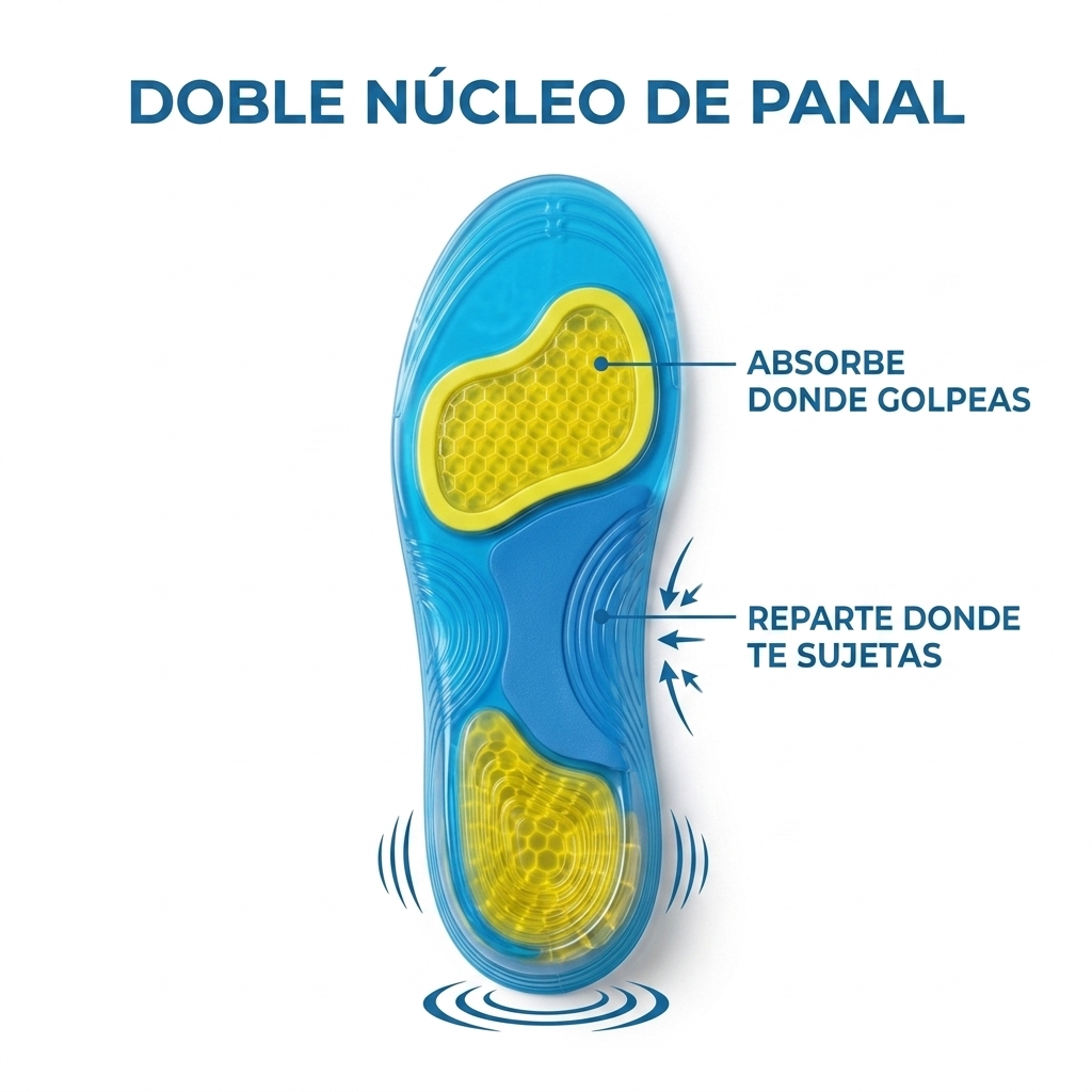 Doble núcleo de gel en panal