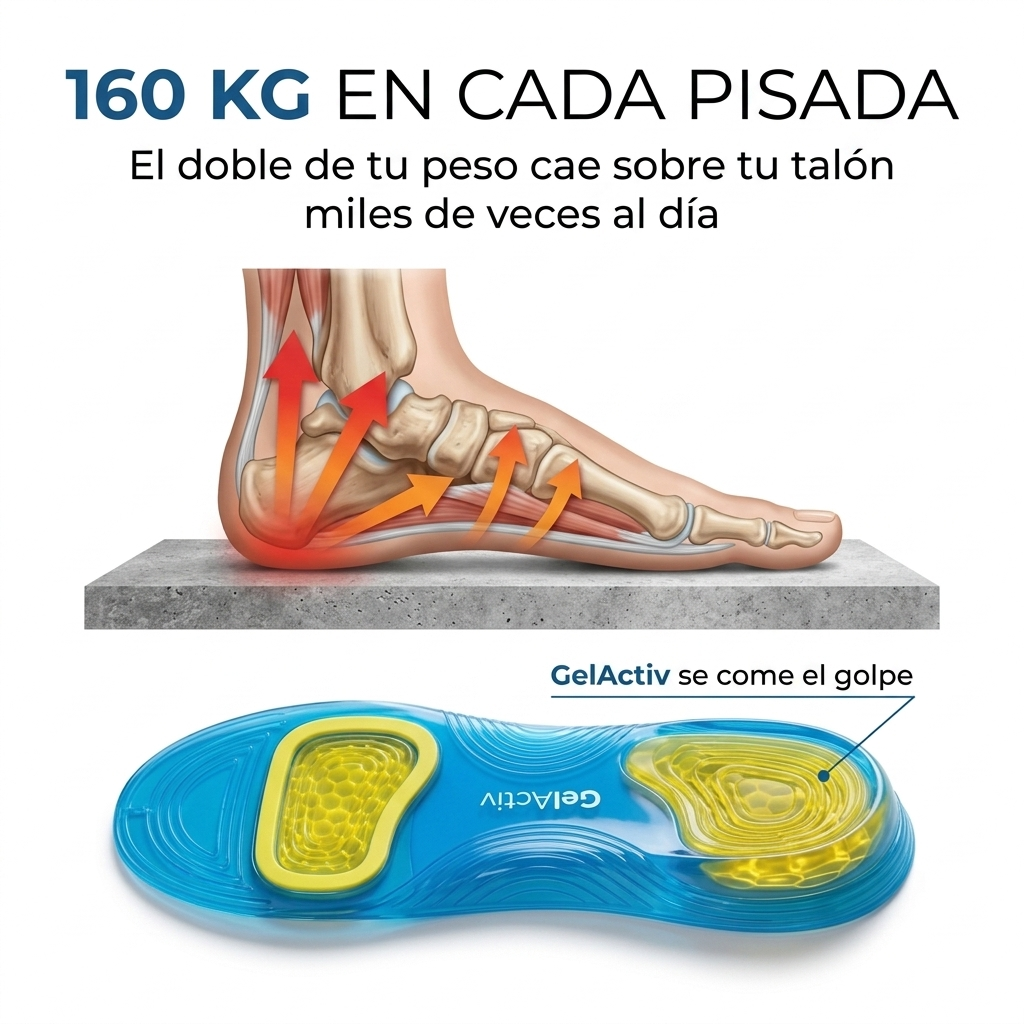 160 kg de impacto en cada paso