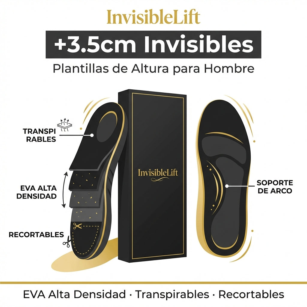 InvisibleLift — Plantillas de Altura +3,5cm
