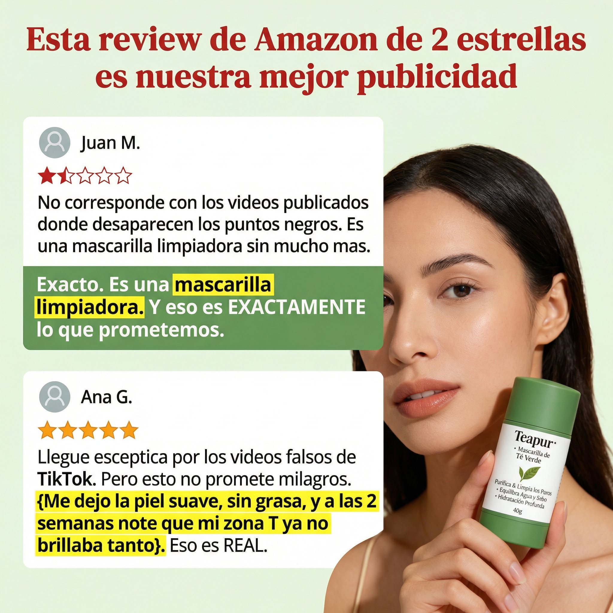 Mascarilla de Té Verde Teapur | Lo Que la Ciencia Sí Confirma