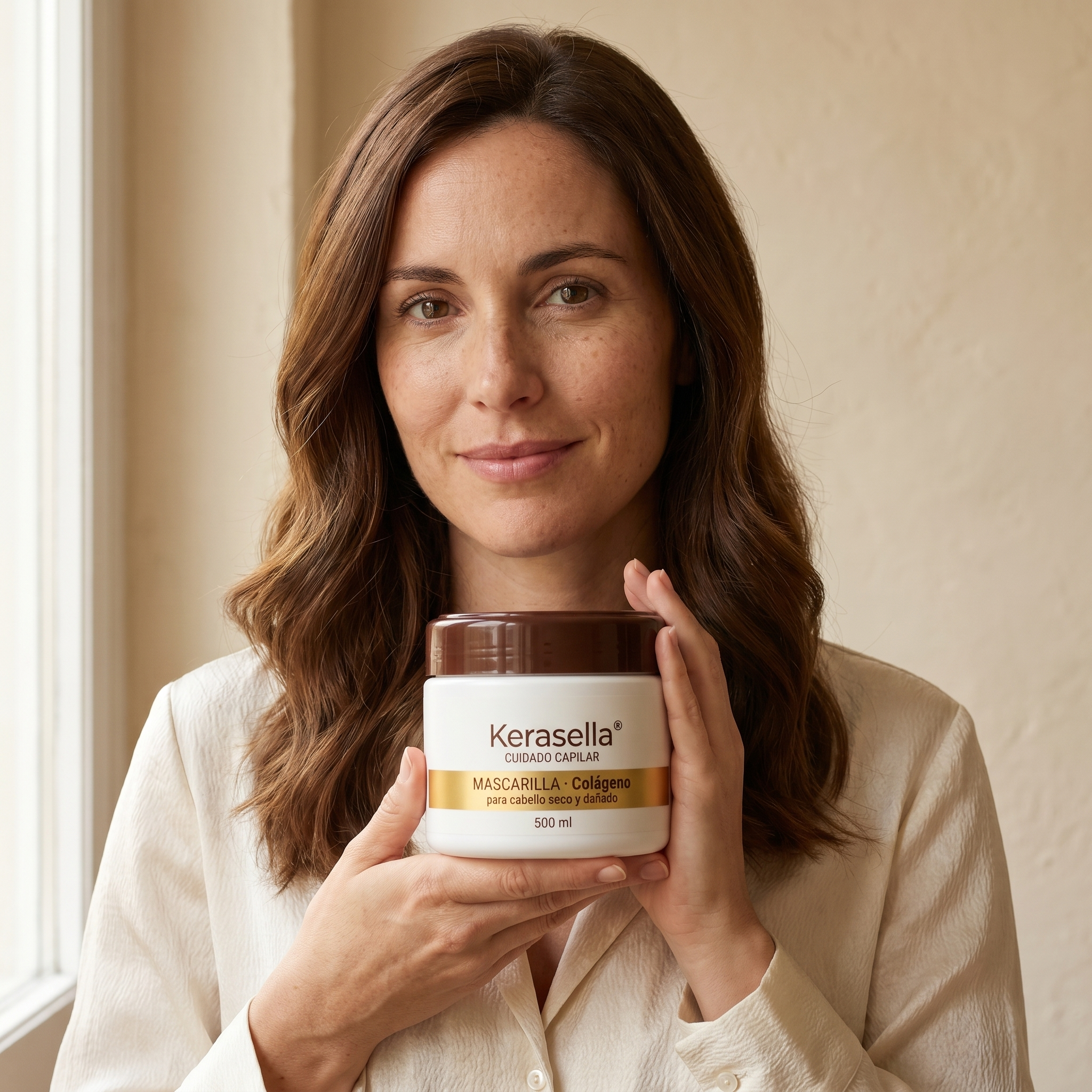 Kerasella Collagen - Retrato con producto