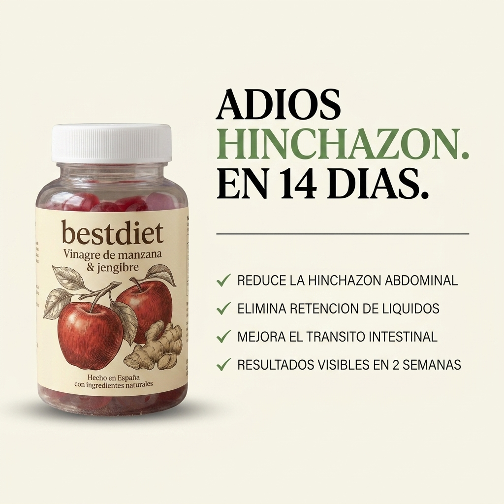 bestdiet - 60 Gominolas de Vinagre Manzana y Jengibre