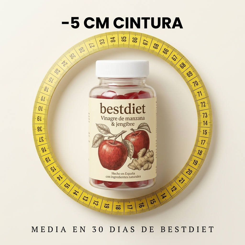 bestdiet - 60 Gominolas de Vinagre Manzana y Jengibre