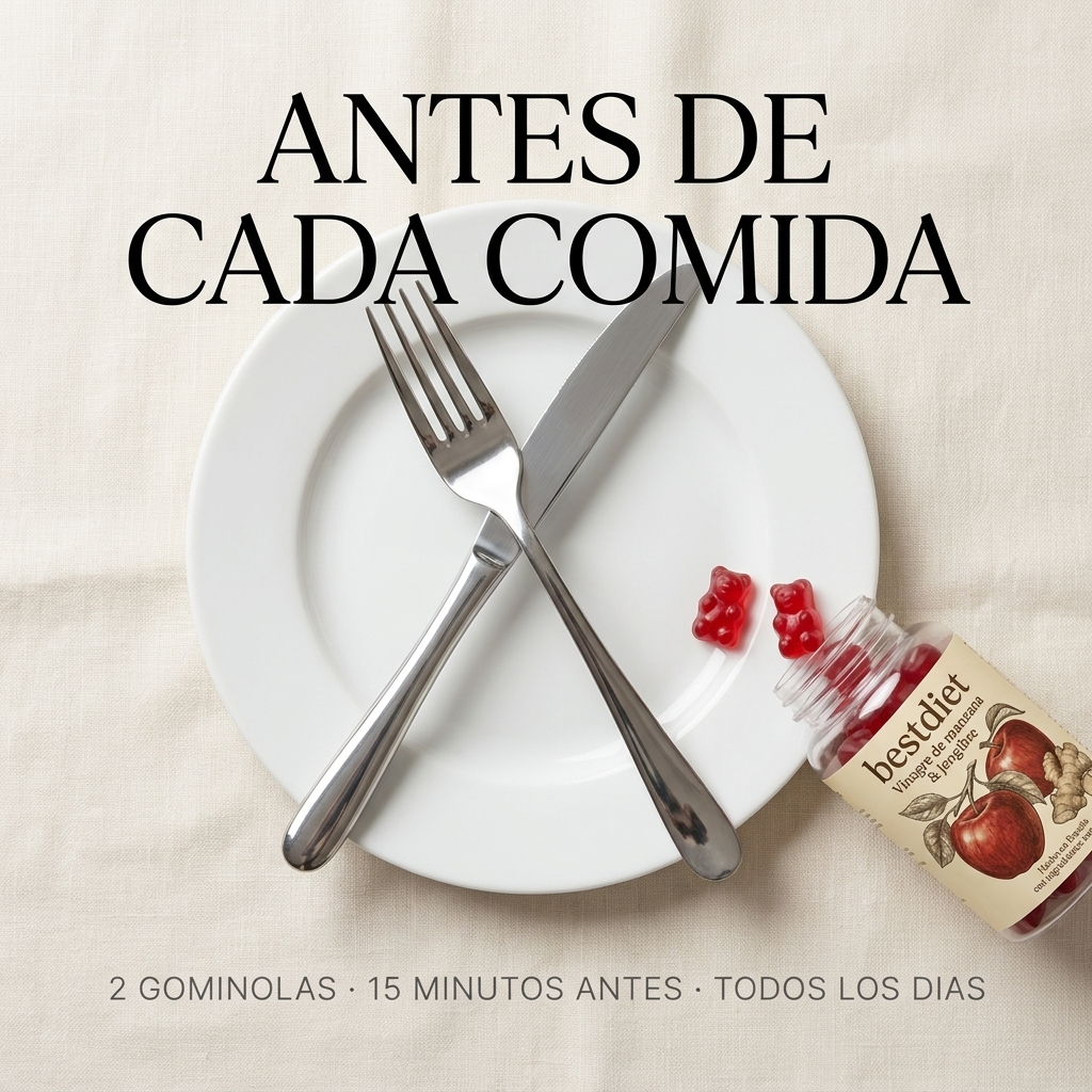 bestdiet - 60 Gominolas de Vinagre Manzana y Jengibre