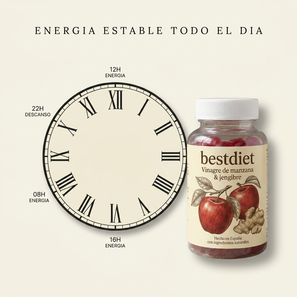 bestdiet - 60 Gominolas de Vinagre Manzana y Jengibre