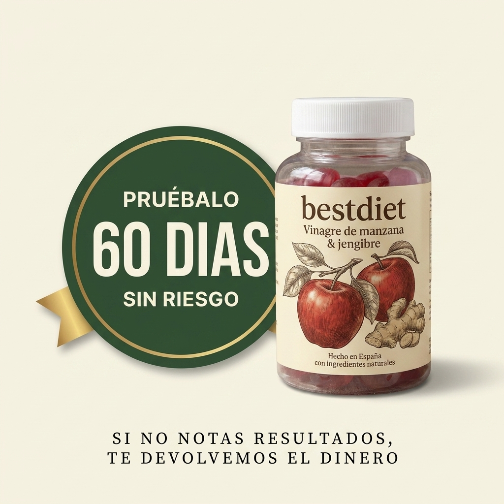 bestdiet - 60 Gominolas de Vinagre Manzana y Jengibre