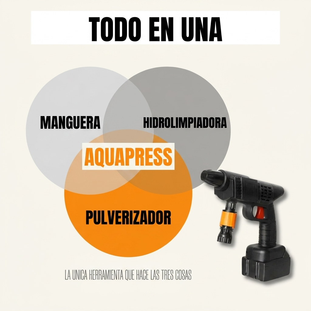 AquaPress - Pistola de Agua a Presión. Sin Cables (Top 2026)