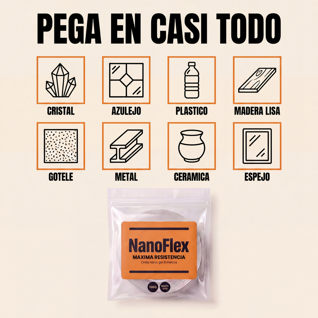 NanoFlex - Cinta Profesional de Doble Cara