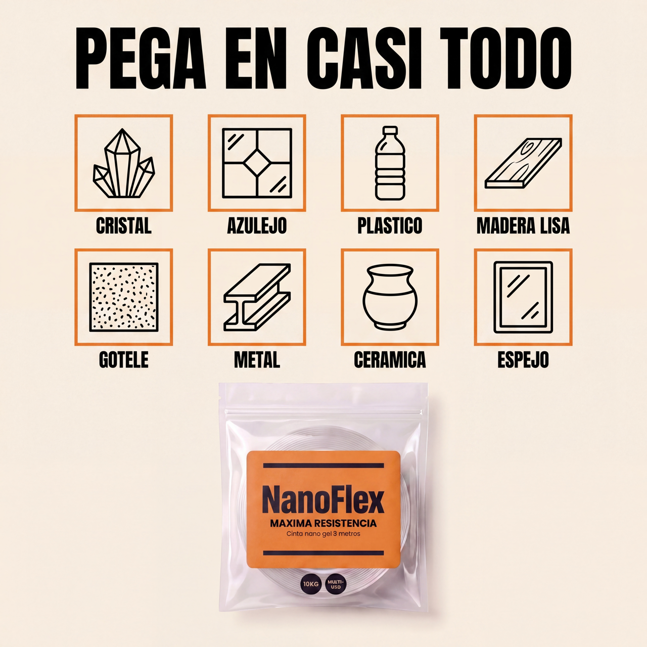 NanoFlex - Cinta Profesional de Doble Cara