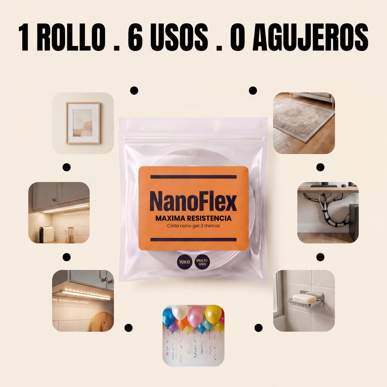 NanoFlex - Cinta Profesional de Doble Cara