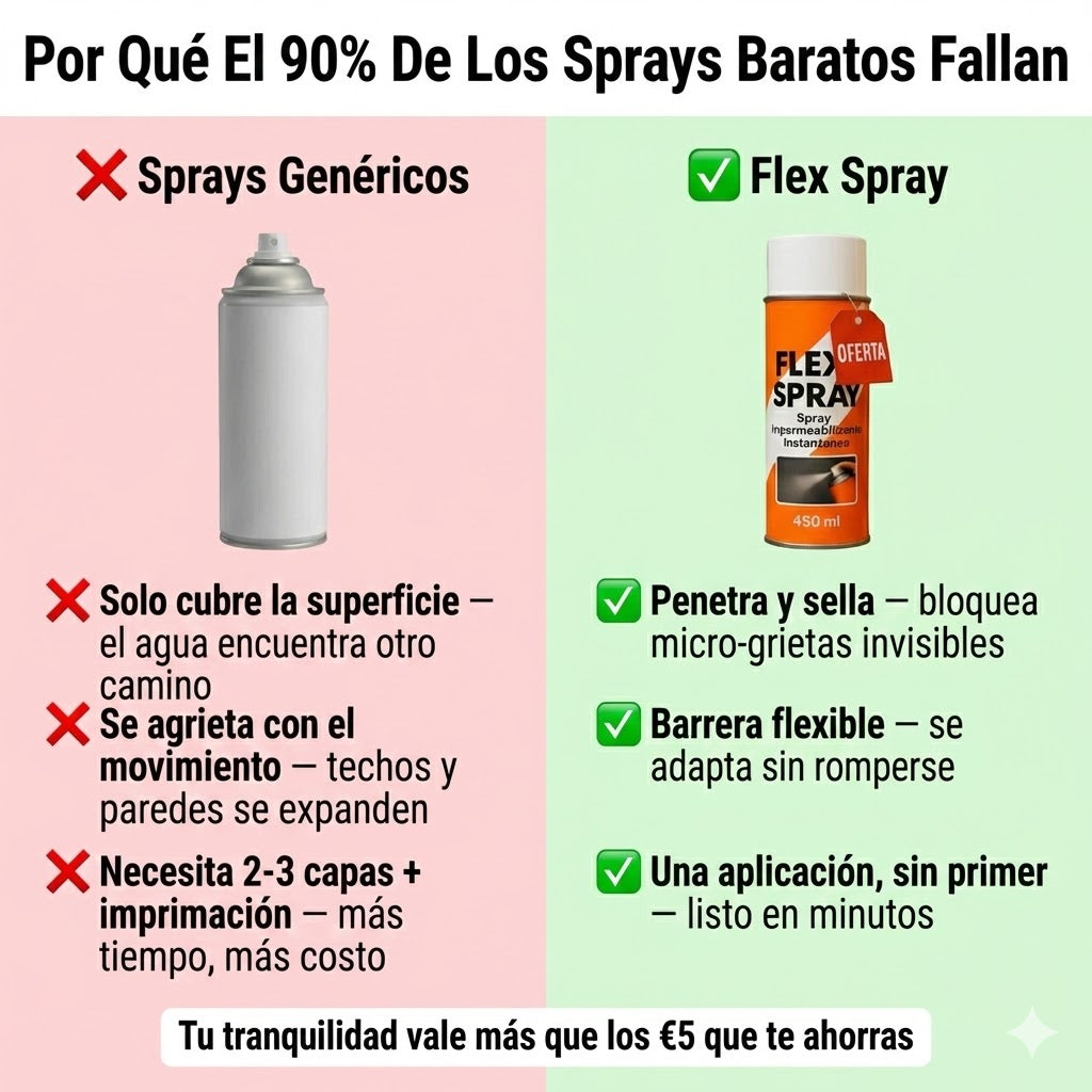 FlexSpray ReformaHoy | Sella Goteras Sin Obra ni Albañil